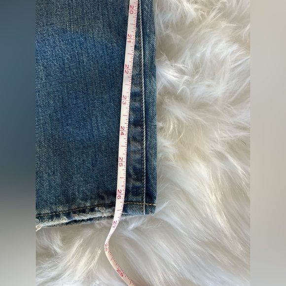 MOUSSY VINTAGE Bowie Mid Rise Distressed Straight Ankle Jeans size 28 - Picture 10 of 11